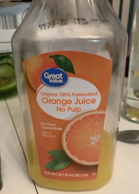 ORANGE ORIGINAL 100% PASTEURIZED JUICE, ORANGE