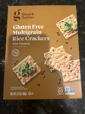 Target Stores GLUTEN FREE MULTIGRAIN RICE CRACKERS WITH FLAXSEED, MULTIGRAIN WITH FLAXSEED