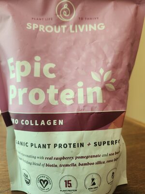 EPIC PROTEIN ORGANIC PLANT PROTEIN 15 G + SUPERFOODS POWDER, PRO COLLAGEN, PRO COLLAGEN