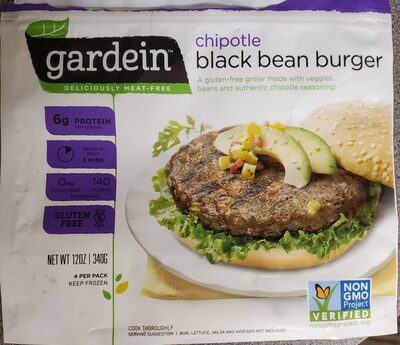 GARDEIN, BLACK BEAN BURGER, CHIPOTLE, CHIPOTLE