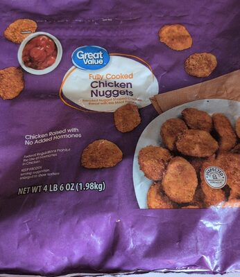 CHICKEN NUGGETS FULLY COOKED BREADED NUGGET-SHAPED CHICKEN BREAST PATTIES WITH RIB MEAT, CHICKEN NUGGETS