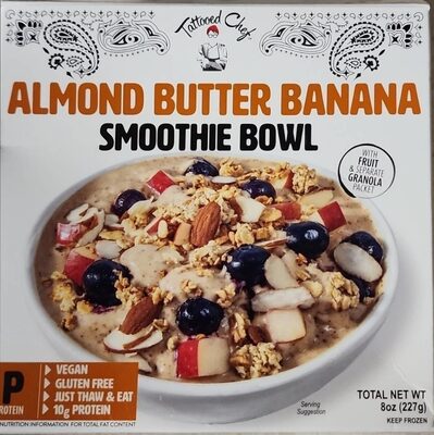 ALMOND BUTTER BANANA SMOOTHIE BOWL, ALMOND BUTTER BANANA