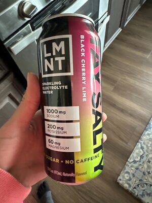 Black Cherry Lime Sparkling Electrolyte Water