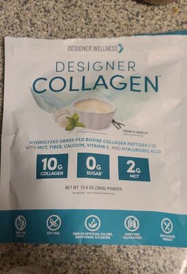 DESIGNER COLLAGEN 10 G, SUGAR 0 G, MCT 2 G POWDER, FRENCH VANILLA, FRENCH VANILLA