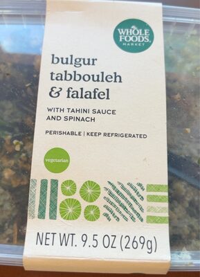 BULGUR TABBAOULEH & FALAFEL WITH TAHINI SAUCE AND SPINACH, BULGUR TABBAOULEH & FALAFEL