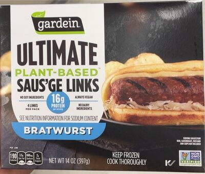 BRATWURST ULTIMATE PLANT-BASED SAUS'GE LINKS, BRATWURST