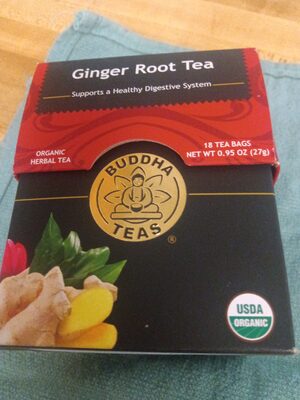 GINGER ROOT ORGANIC HERBAL TEA BAGS, GINGER ROOT