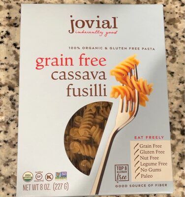 GRAIN FREE 100% ORGANIC & GLUTEN FREE PASTA, CASSAVA FUSILLI