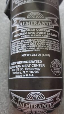 CHICKEN AND PORK SALAMI, CHICKEN AND PORK