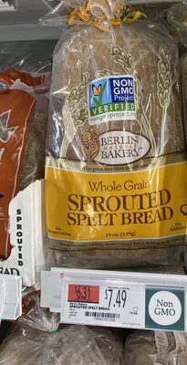 BERLIN NATURAL BAKERY, WHOLE GRAIN SPROUTED SPELT BREAD