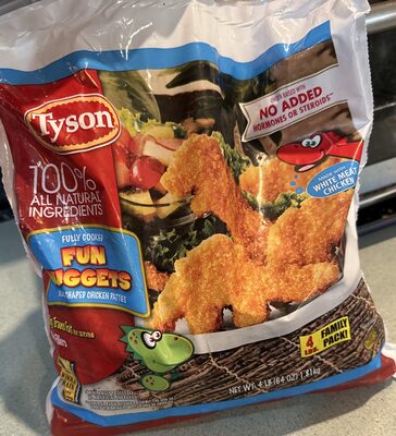 FUN NUGGETS FULLY COOKED BREADED SHAPED CHICKEN PATTIES, FUN NUGGETS