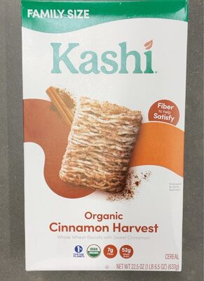 CINNAMON HARVEST ORGANIC WHOLE WHEAT BISCUITS WITH SWEET CINNAMON CEREAL, CINNAMON HARVEST
