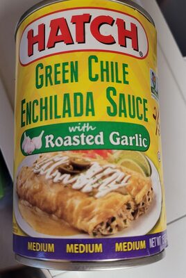 GREEN CHILE ENCHILADA SAUCE WITH ROASTED GARLIC