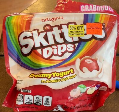 CREAMY YOGURT FLAVORED COATING ORIGINAL BITE SIZE CANDIES DIPS, CREAMY YOGURT
