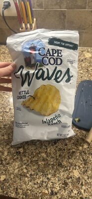 Cape Cod Potato Chips, Wavy Cut Jalapeno Ranch Kettle Chips, 7 Oz