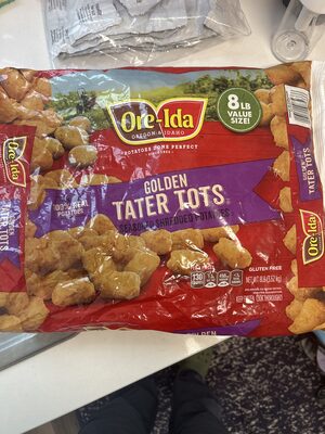 GOLDEN TATER TOTS SEASONED SHREDDED POTATOES, GOLDEN TATER TOTS