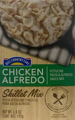 CHICKEN ALFREDO FETTUCINE PASTA & ALFREDO SAUCE MIX SKILLET MIX, CHICKEN ALFREDO