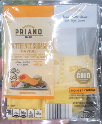 Butternut squash ravioli