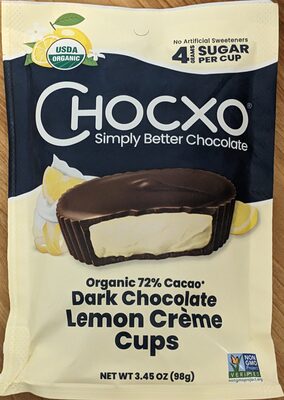 Dark Chocolate Lemon Crème Cups