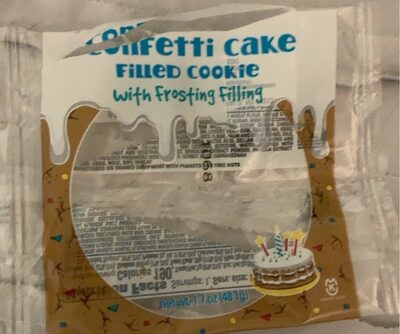 CONFETTI CAKE FILLED COOKIE WITH FROSTING FILLING, CONFETTI CAKE