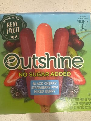 BLACK CHERRY, STRAWBERRY KIWI, MIXED BERRY ASSORTED FRUIT ICE BARS, BLACK CHERRY, STRAWBERRY KIWI, MIXED BERRY