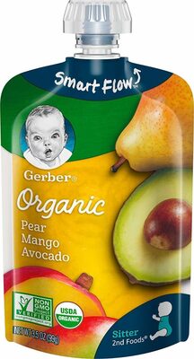 Organic Variety Pack: Pear Spinach, Pear Mango Avocado & Apple Zucchini Spinach Strawberry (Sitter)