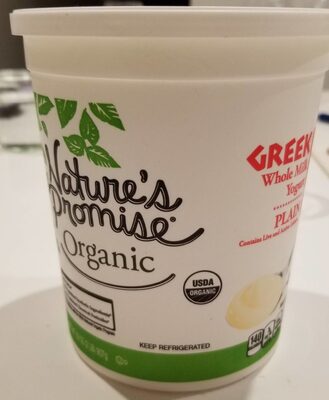 PLAIN GREEK WHOLE MILK YOGURT, PLAIN
