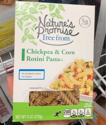 CHICKPEA & CORN ROTINI PASTA, CHICKPEA & CORN