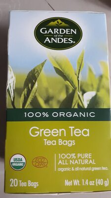 GARDEN OF THE ANDES, 100% ORGANIC PURE GREEN TEA