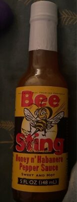 BEE STING, HONEY N' HABANERO PEPPER SAUCE, SWEET AND HOT, SWEET AND HOT