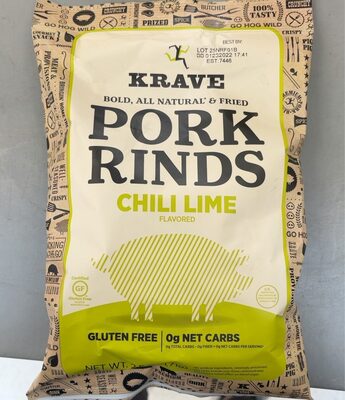 CHILI LIME FLAVORED PORK RINDS, CHILI LIME