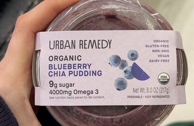 ORGANIC BLUEBERRY CHIA PUDDING, BLUEBERRY CHIA