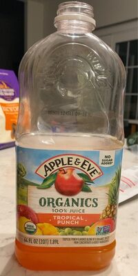 TROPICAL PUNCH FLAVORED BLEND OF 5 ORGANIC JUICES FROM CONCENTRATE, TROPICAL PUNCH