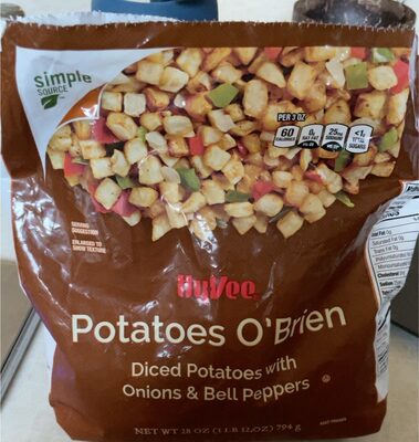 POTATOES O'BRIEN DICED POTATOES WITH ONIONS AND BELL PEPPERS, POTATOES O'BRIEN