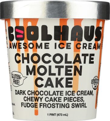 CHOCOLATE ICE CREAM WITH CAKE TRUFFLE PIECES & A CHOCOLATE FROSTING SWIRL