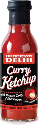 CURRY KETCHUP WITH ROASTED GARLIC & CHILI PEPPERS, ROASTED GARLIC & CHILI PEPPERS