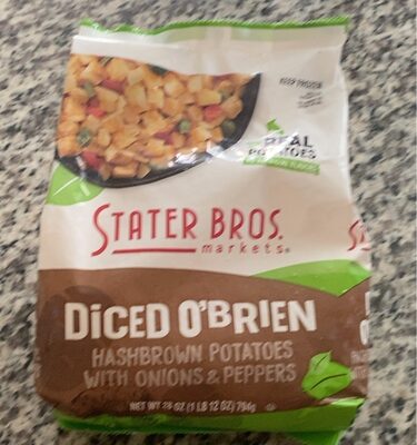 DICED O'BRIEN HASHBROWN POTATOES WITH ONIONS & PEPPERS, DICED O'BRIEN