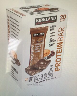 Costco Companies Inc. CHOCOLATE PEANUT BUTTER CHUNK PROTEIN BAR, CHOCOLATE PEANUT BUTTER CHUNK