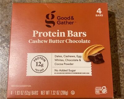 Target Stores CASHEW BUTTER CHOCOLATE PROTEIN BARS, CASHEW BUTTER CHOCOLATE