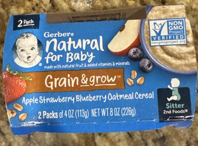 Apple Strawberry Blueberry Oatmeal Cereal