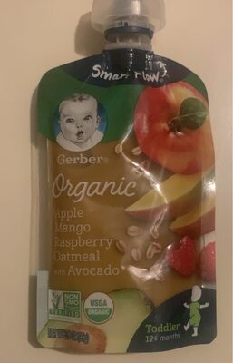 Gerber Apple Mango Raspberry Oatmeal with Avocado