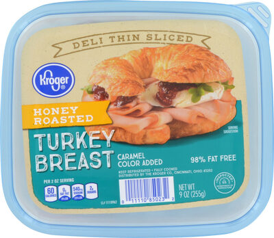Deli thin sliced honey roasted turkey breast lunch meat
