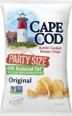 Cape Cod Potato Chips, Less Fat Original Kettle Chips, Party Size 14 Oz Party Size