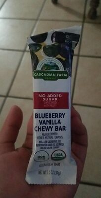 Cascadian Farm Organic No Added Sugar Blueberry Vanilla Chewy Bar
