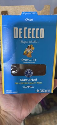 DE CECCO, ORZO, PASTA