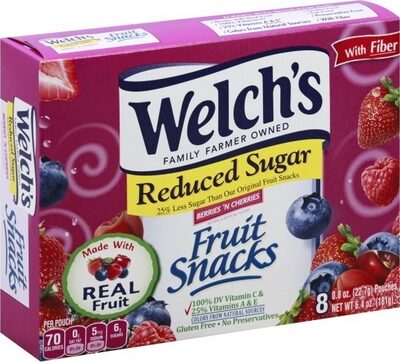 BERRIES 'N CHERRIES FRUIT SNACKS, BERRIES 'N CHERRIES