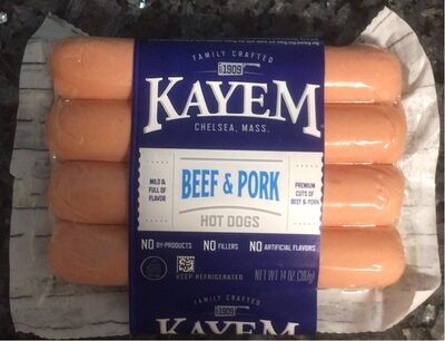 BEEF & PORK HOT DOGS, BEEF & PORK