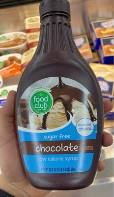 CHOCOLATE FLAVORED SUGAR FREE LOW CALORIE SYRUP, CHOCOLATE