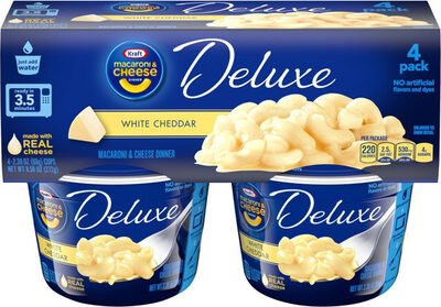 DELUXE WHITE CHEDDAR MACARONI & CHEESE DINNER, WHITE CHEDDAR