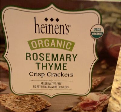 ROSEMARY THYME ORGANIC CRISP CRACKERS, ROSEMARY THYME